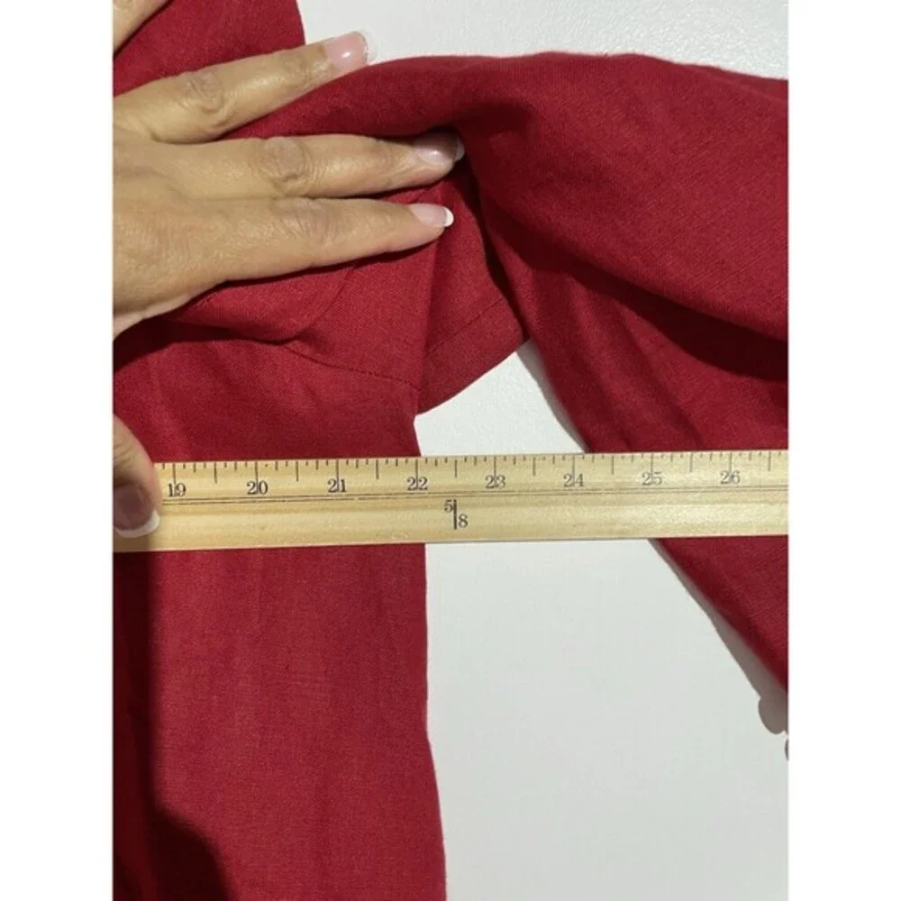 Talbots Blazer‎ 16 Red Linen Old Money Academia Office Classy Holidays